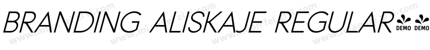 Branding Aliskaje Regular字体转换